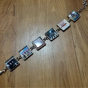 Silver Beatles Album Cover Photo Charm Bracelet